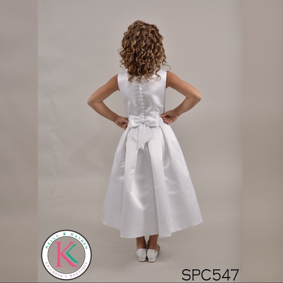 SALE COMMUNION DRESS Rosa Bella By Sweetie Pie Girls White Communion Dress:- RB647 AGE 8